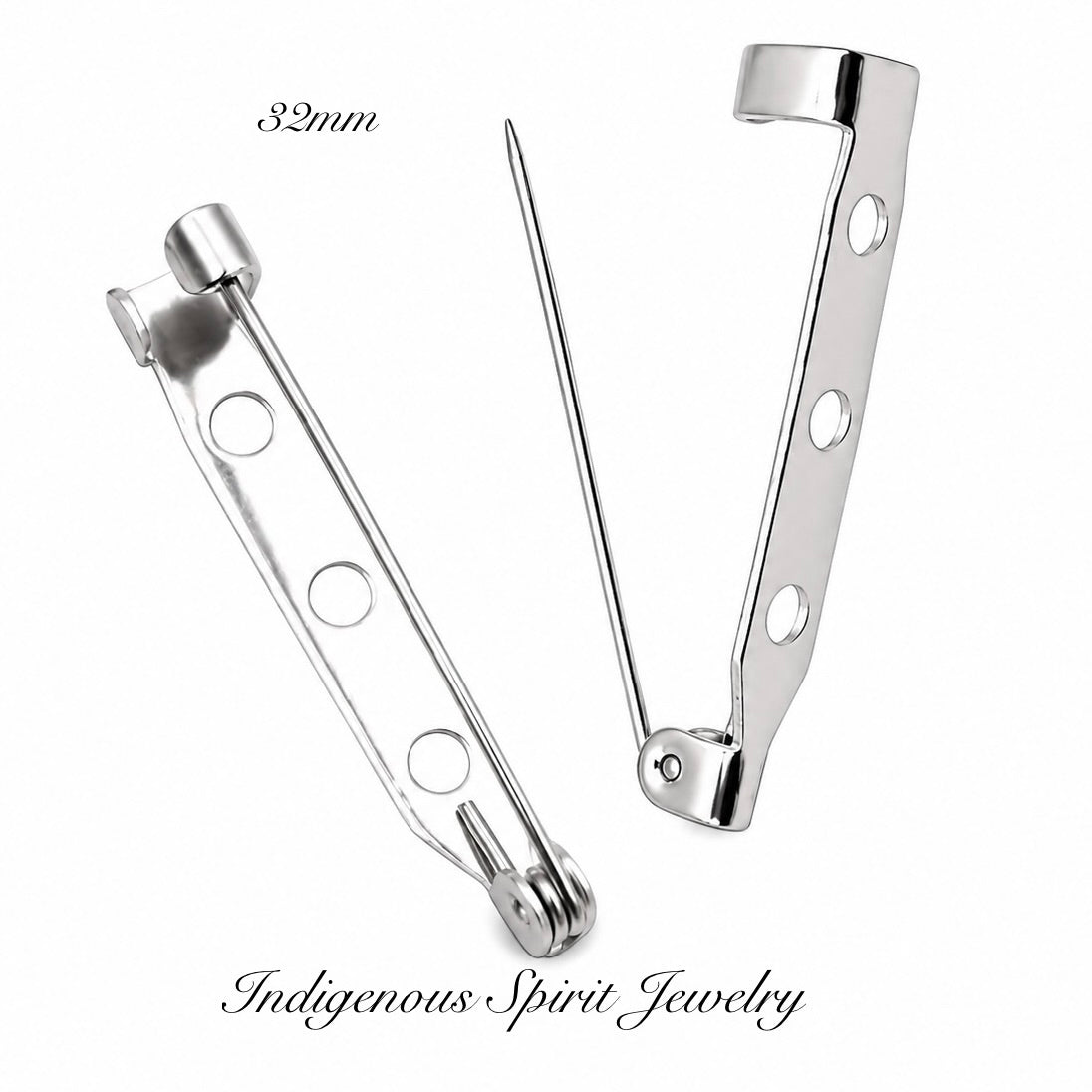 316 Surgical Stainless Steel Pin Back Bar Findings (18 Piece Pack)
