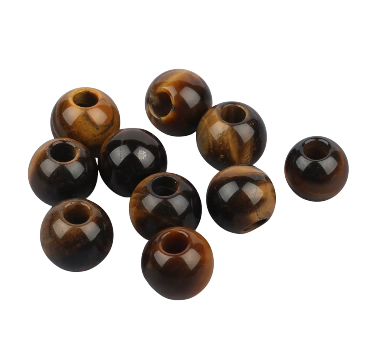 Authentic Gemstone Large Hole Pony Beads