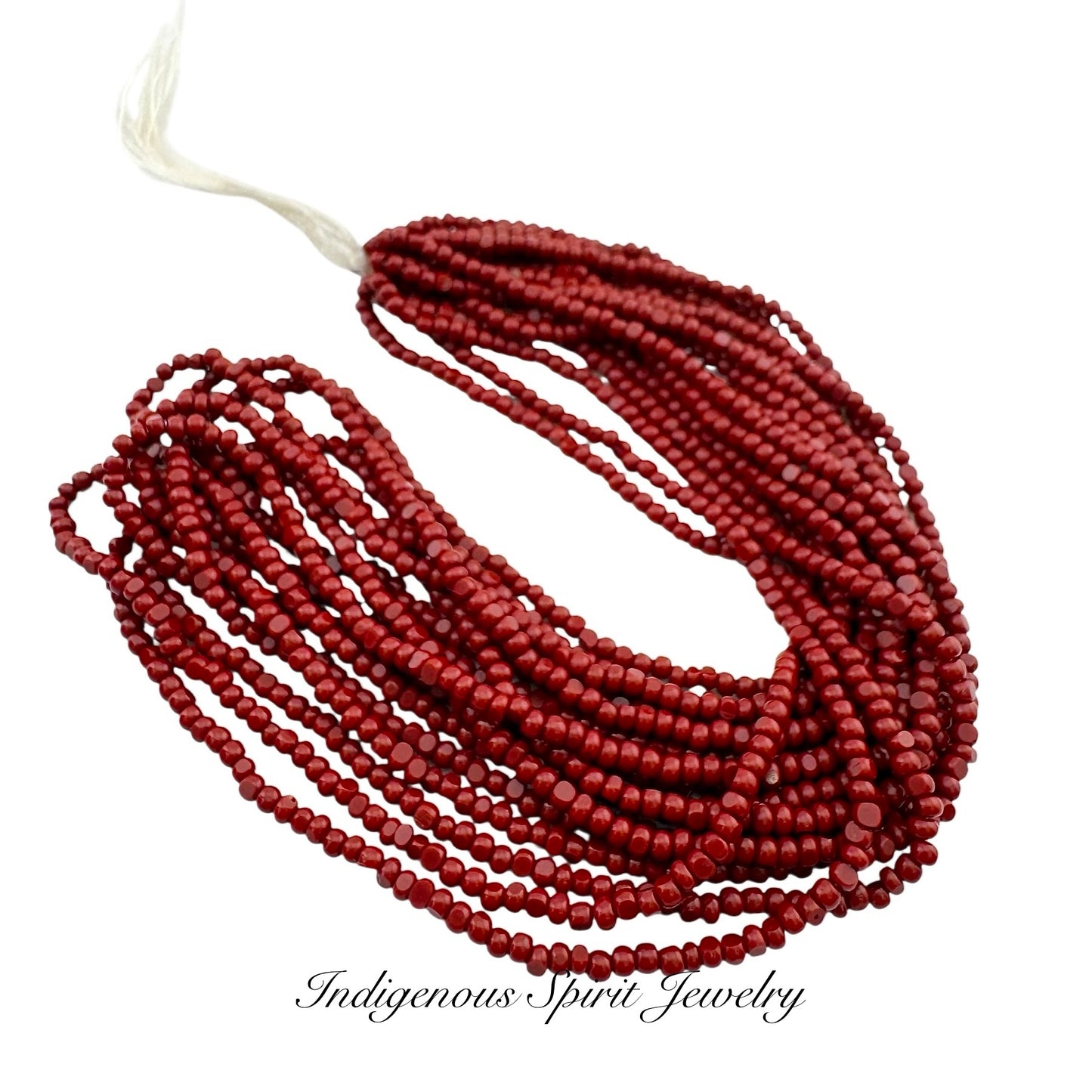 Opaque Garnet 2-Cut Charlotte Cut Beads