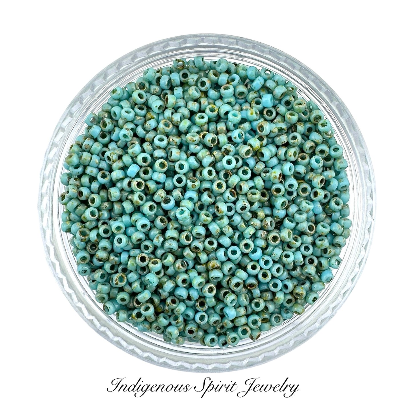 15/0 Seafoam Green Picasso - Miyuki Delica 8.2G!!!!!!!!