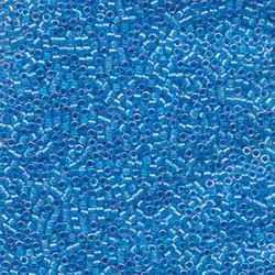 11/0 Lined Light Blue AB (DB076) - Miyuki Delica 7.2G!!! COMING SOON