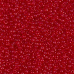Matte Transparent Red 11/0 - Miyuki Round