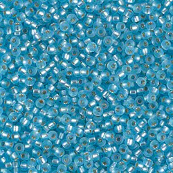 Matte Silver Lined Aqua 11/0 - Miyuki Round