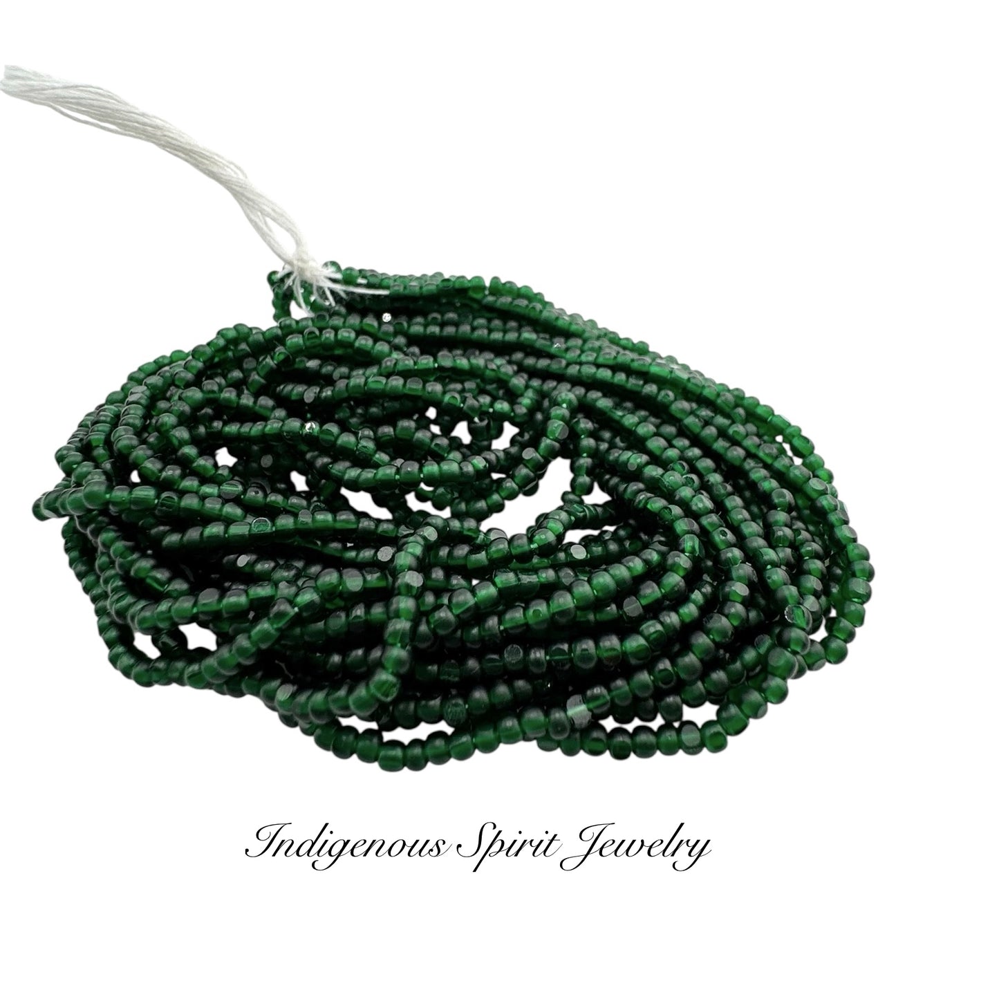 Matte Deep Green - Sheen 2 Cut Charlotte Cut Beads