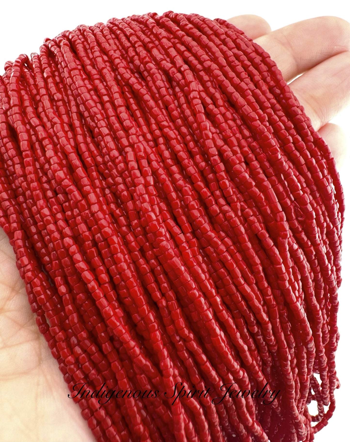 Dark Red 3-cut Preciosa Czech Seed Beads (9/0)