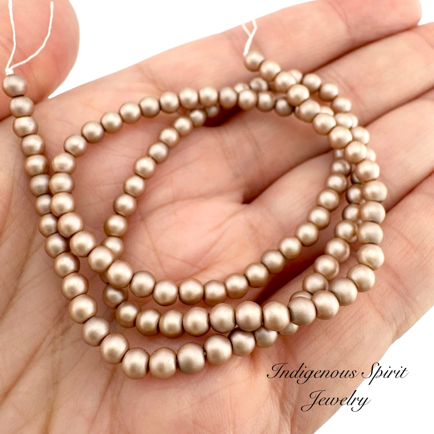 4mm Mauve - Matte Pearl Bead