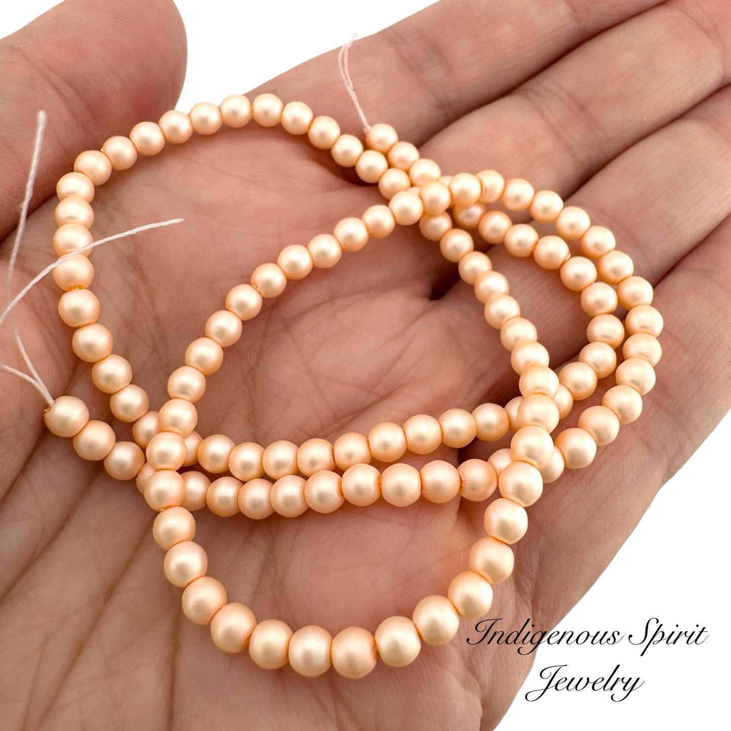 4mm Misty Pink - Matte Pearl Bead
