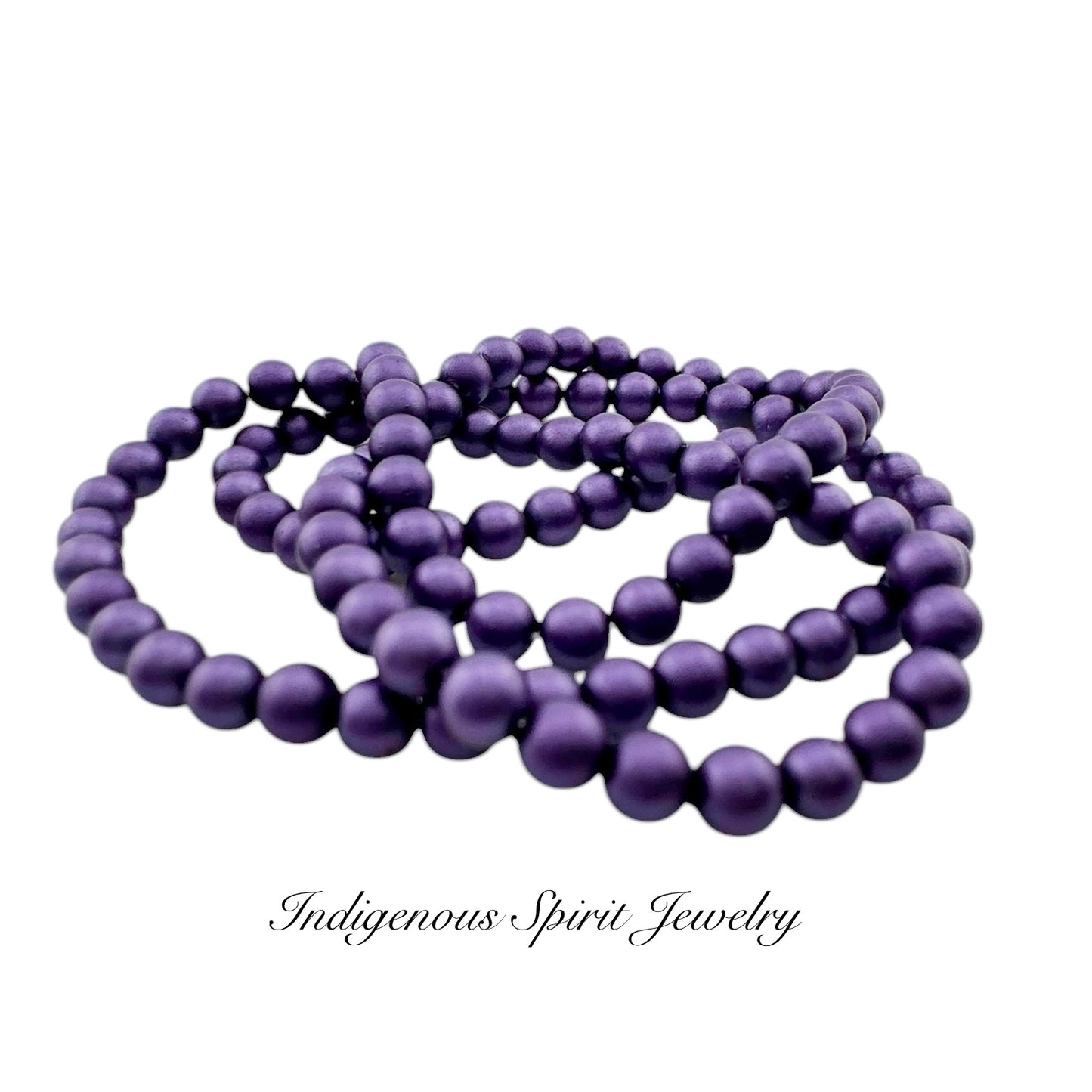 4mm Royal Purple - Matte Pearl Bead