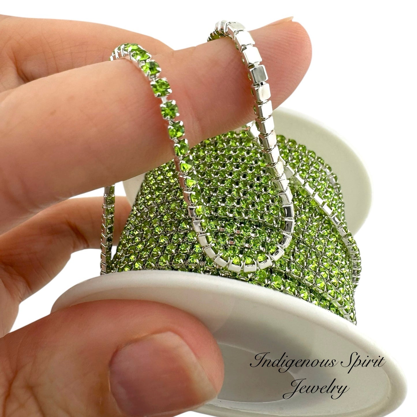 Peridot Silver Colour Plated