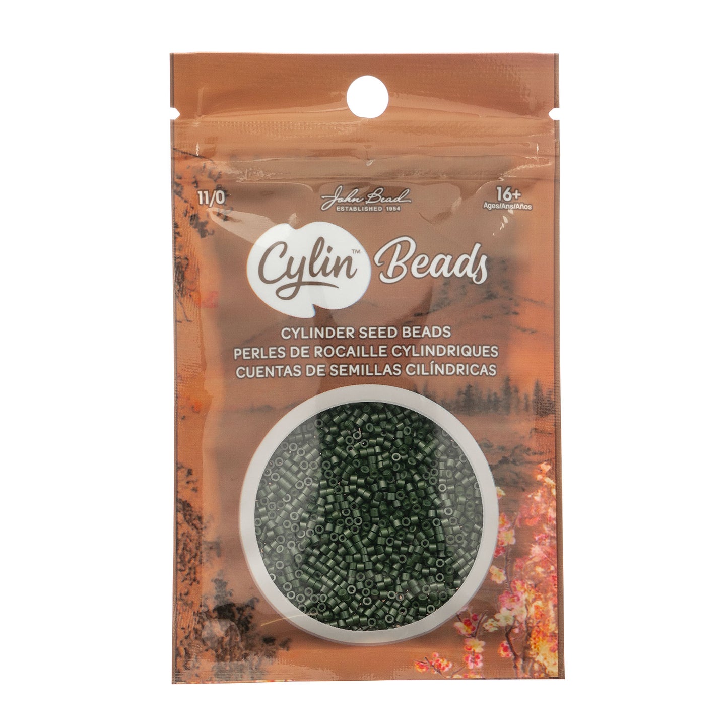 Opaque Forest Green Cylin Beads - 25g Bag COMING SOON