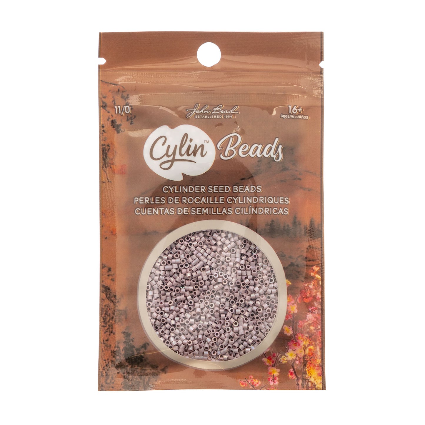 Light lilac AB Cylin Beads - 25g Bag