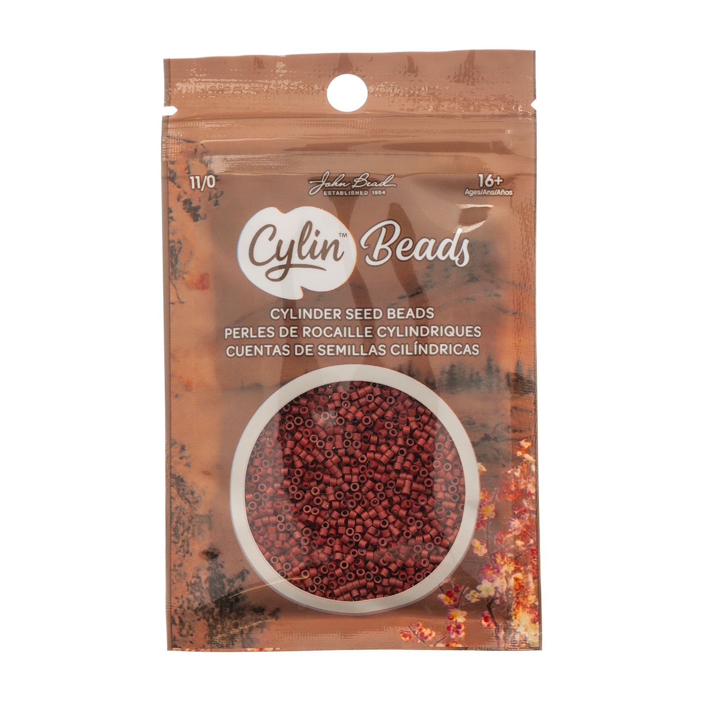 Dark Red Maroon Metallic Matte Cylin Beads - 25g Bag