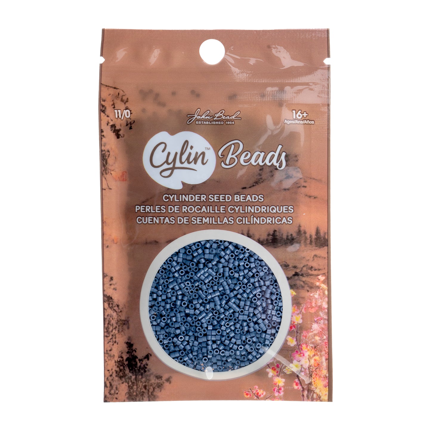 Opaque Blueberry Silkshake Cylin Beads - 25g Bag