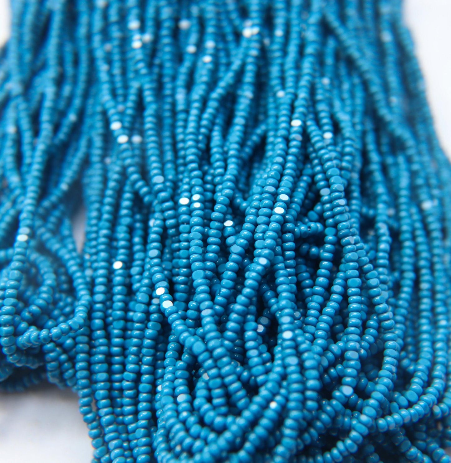 Slate Blue Opaque - Sheen 2 Cut Charlotte Cut Beads (11/0)