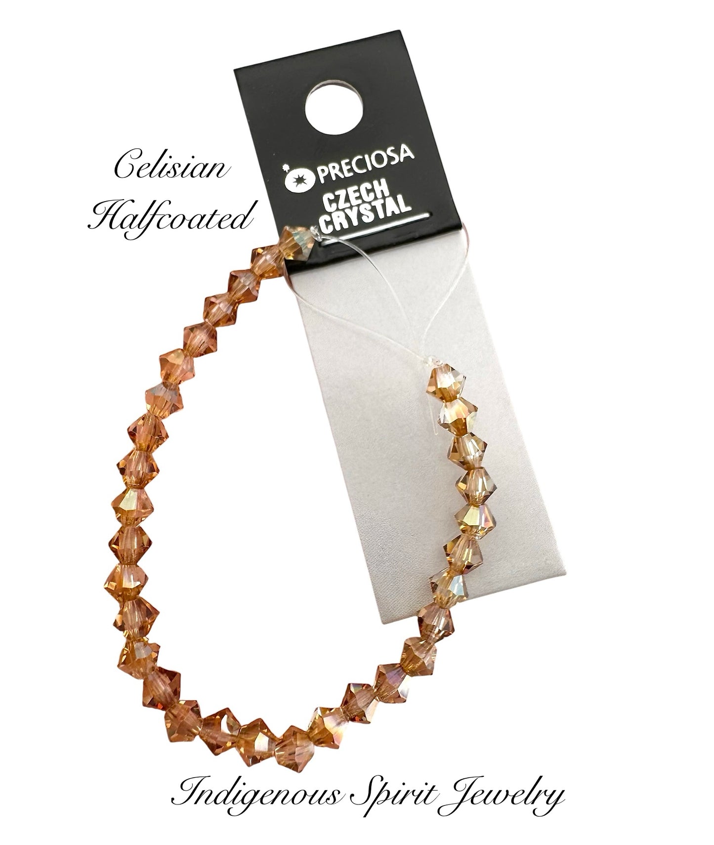 4mm Celisian Halfcoated - Preciosa Bicone Beads