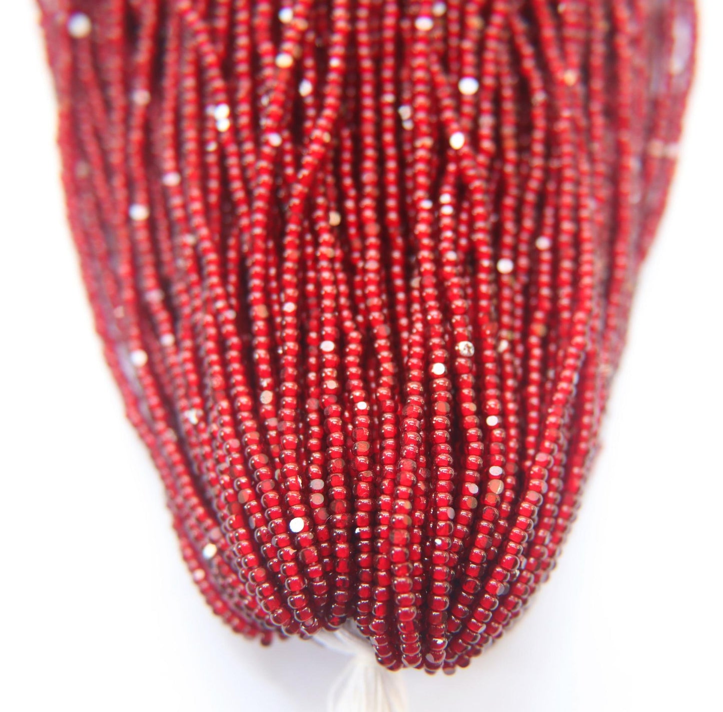 Siam White Inside Lined - Sheen 2 Cut Charlotte Cut Beads (11/0)