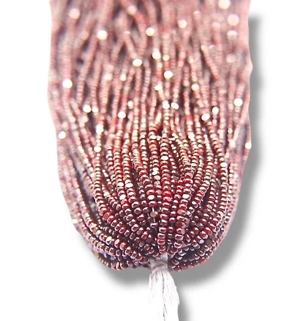 Ionized Light Red Opaque 2-Cut, Charlotte Cut Beads