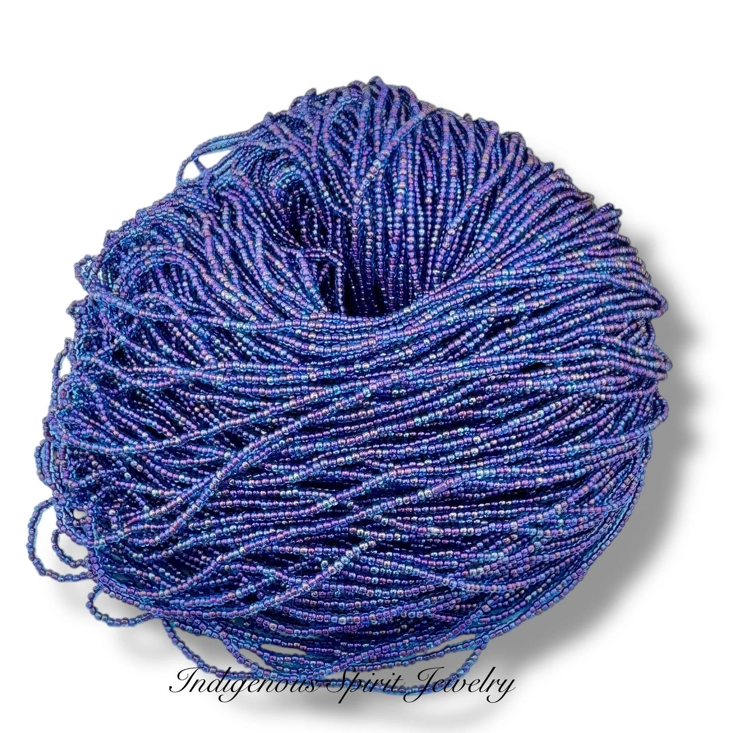 Aqua Transparent Red Lined Iris (35g Hank)