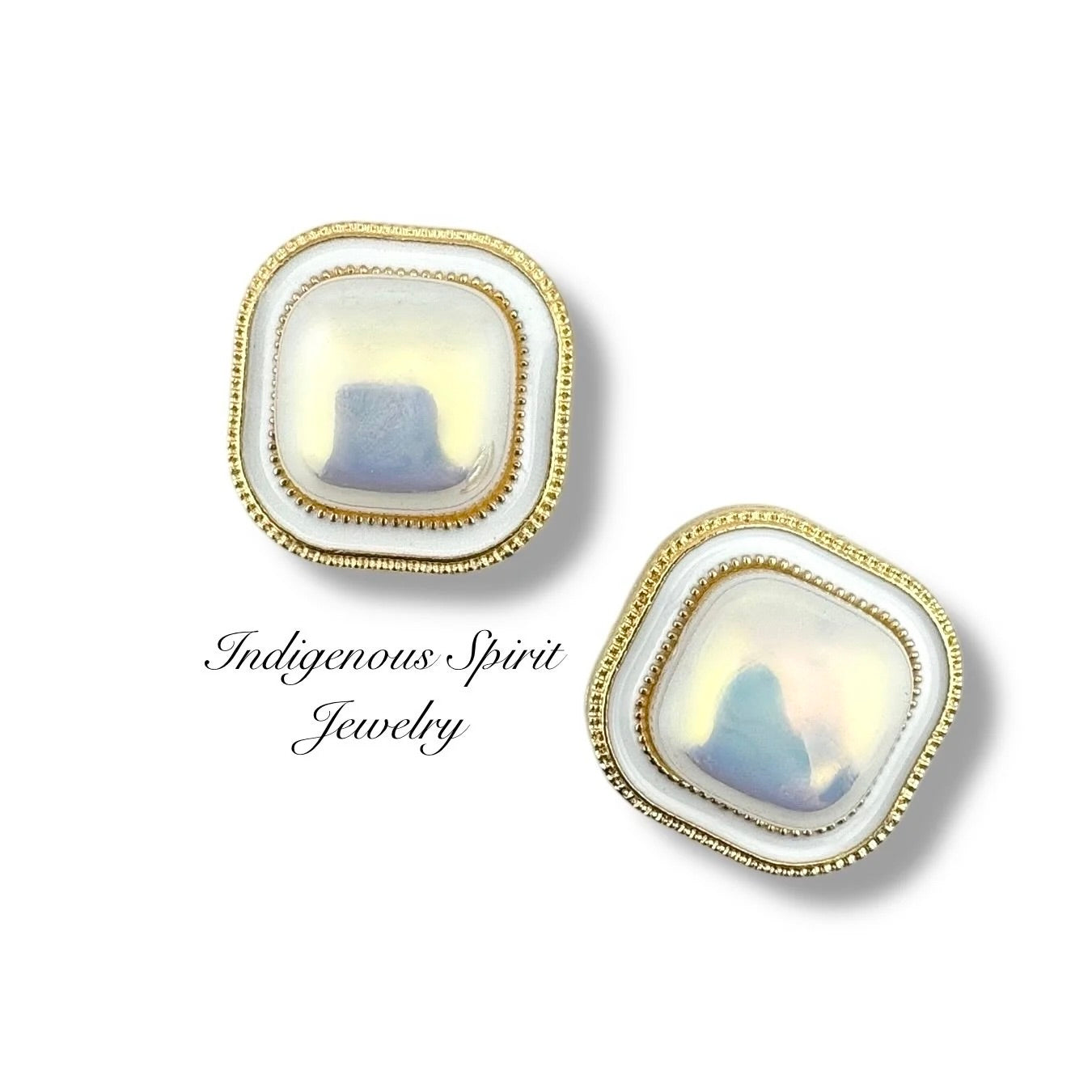 21mm Iridescent Imitation Pearl Cabochons