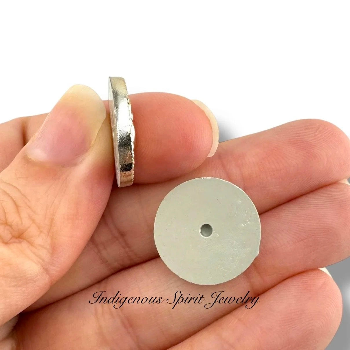 18mm Middle Rose Circle Shaped Cabochons - Black & White Collection