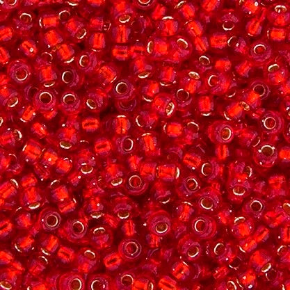 Miyuki Flame Red Silver Lined