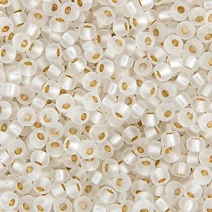 Miyuki Crystal Silver Lined Semi-Frosted