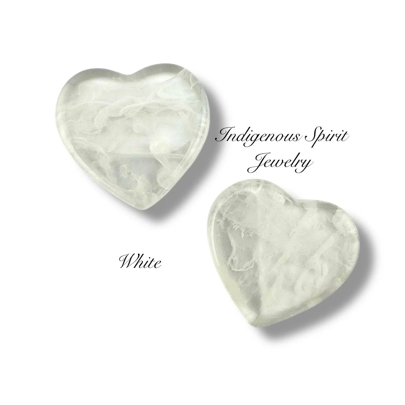 Halo Resin Heart Shaped Cabochons