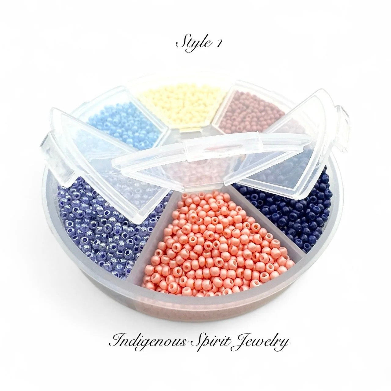 Style 1 - Fancy Glass Bead - 6 colour box set