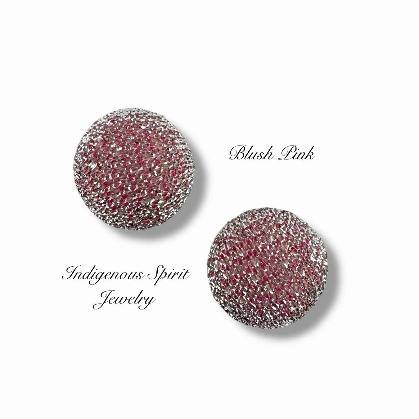 15mm Glitter Fabric Circle Cabochons