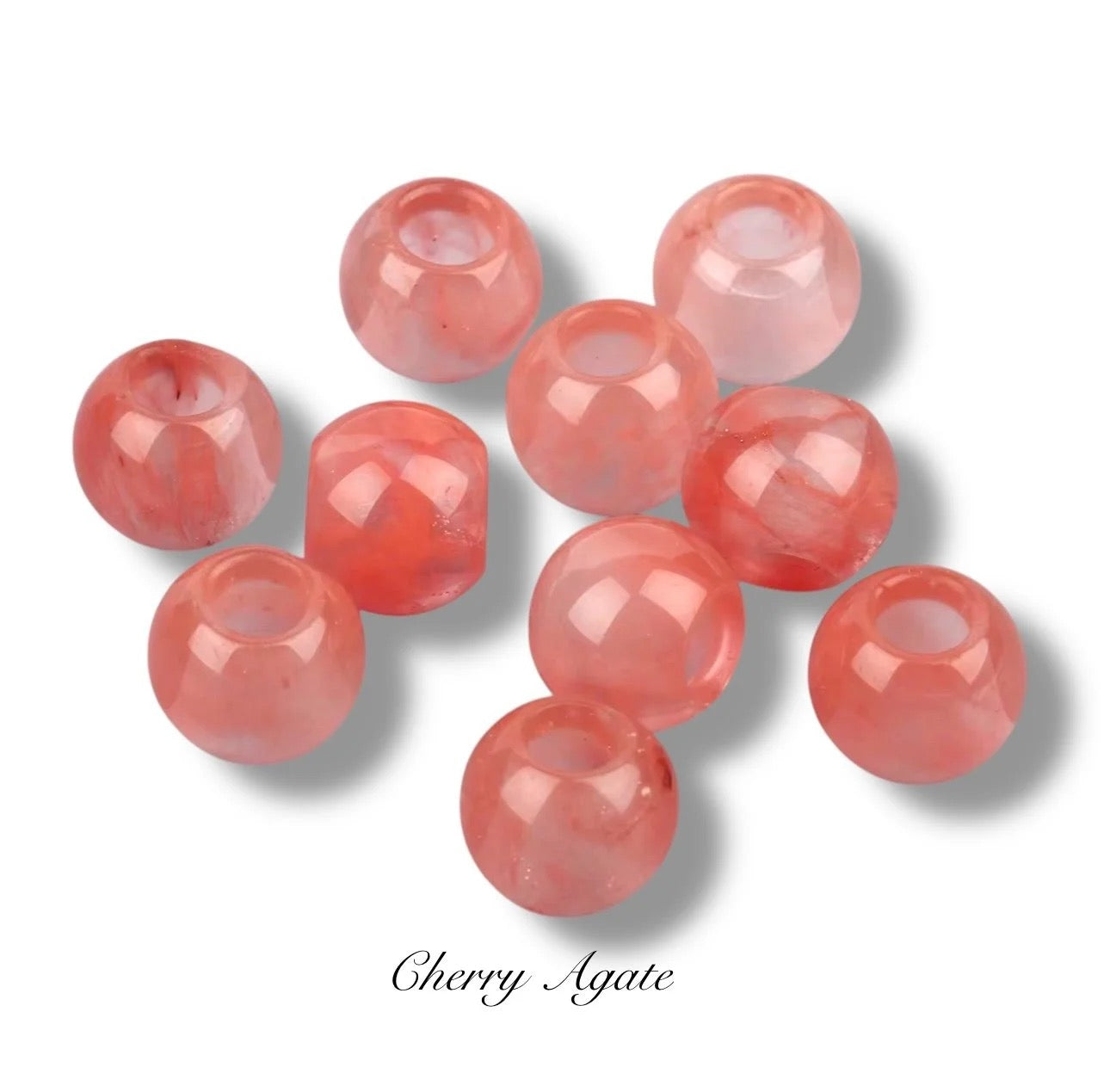 Authentic Gemstone Large Hole Pony Beads