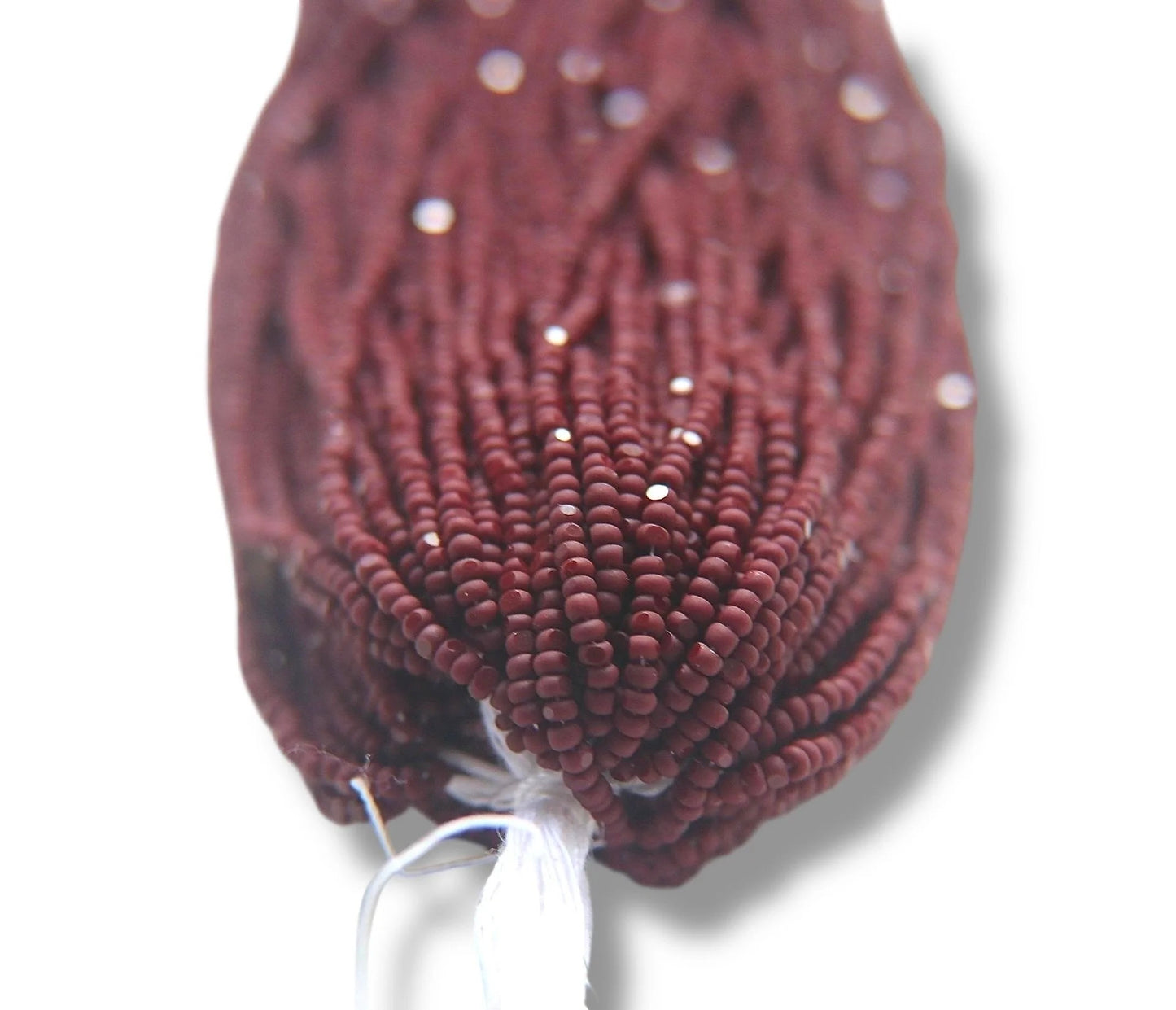 Matte Opaque Chocolate Brown 2-Cut Charlotte Cut Beads