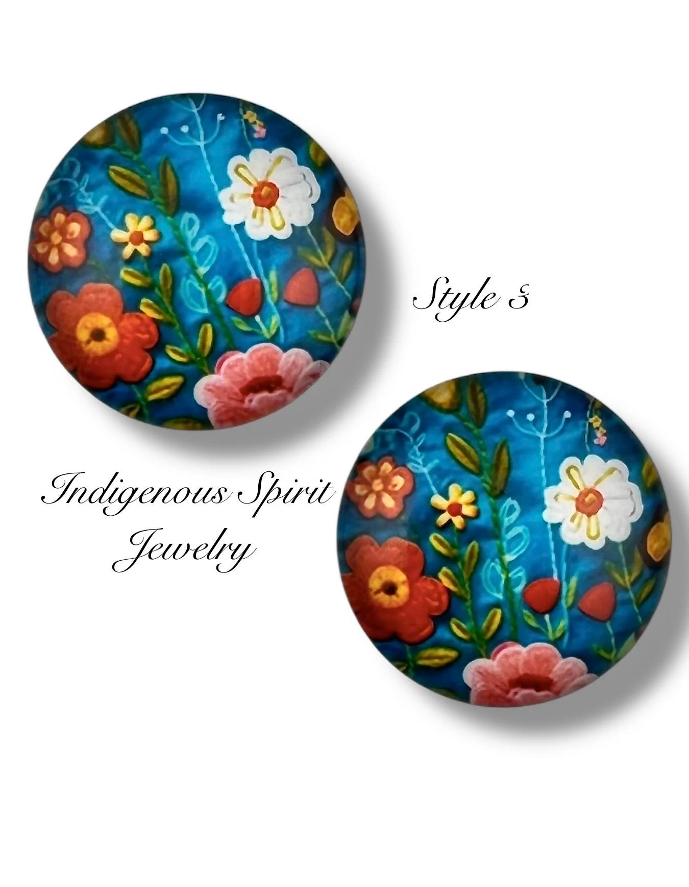 Flower Field Glass Cabochons (18mm)