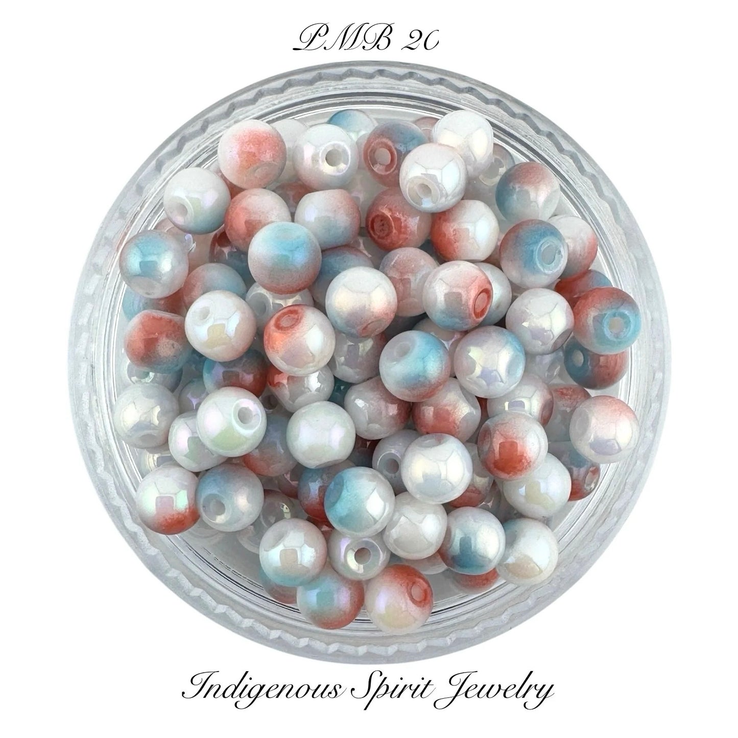 4mm Multi-coloured Glass Pearls