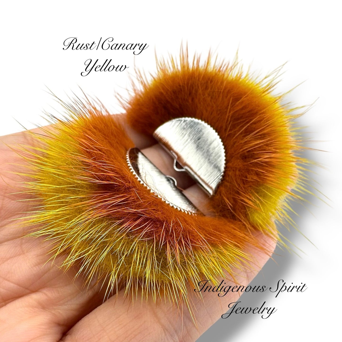 Silver Plated Mink Fur Connector Pieces - 17 Colours!