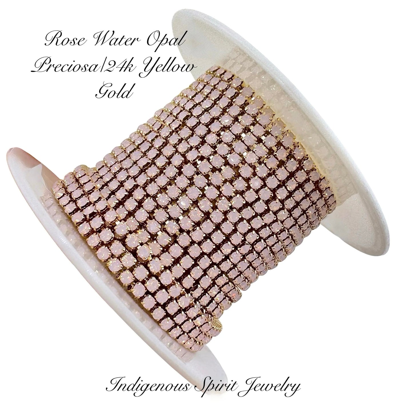 Preciosa Rose Water Opal/24k Yellow Gold SS6 Banding