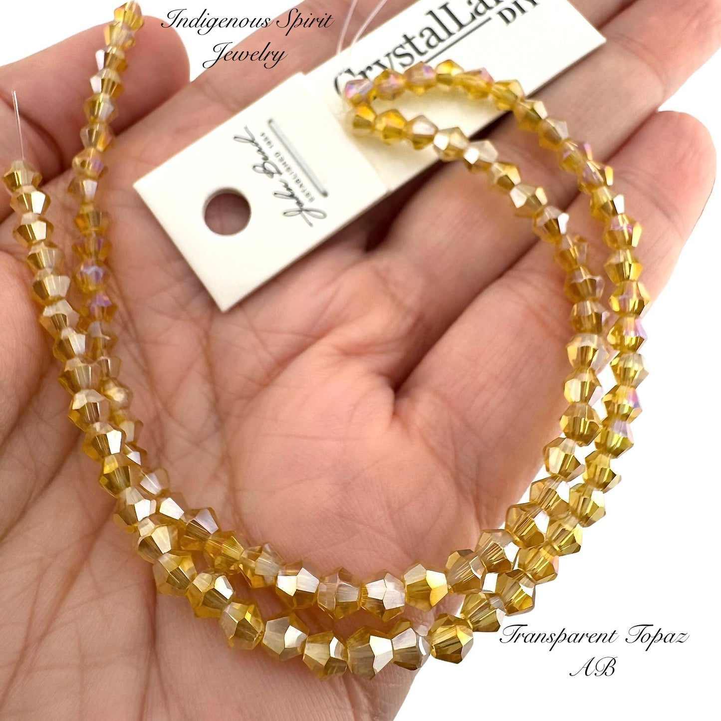 4mm Transparent Topaz AB - Crystal Lane