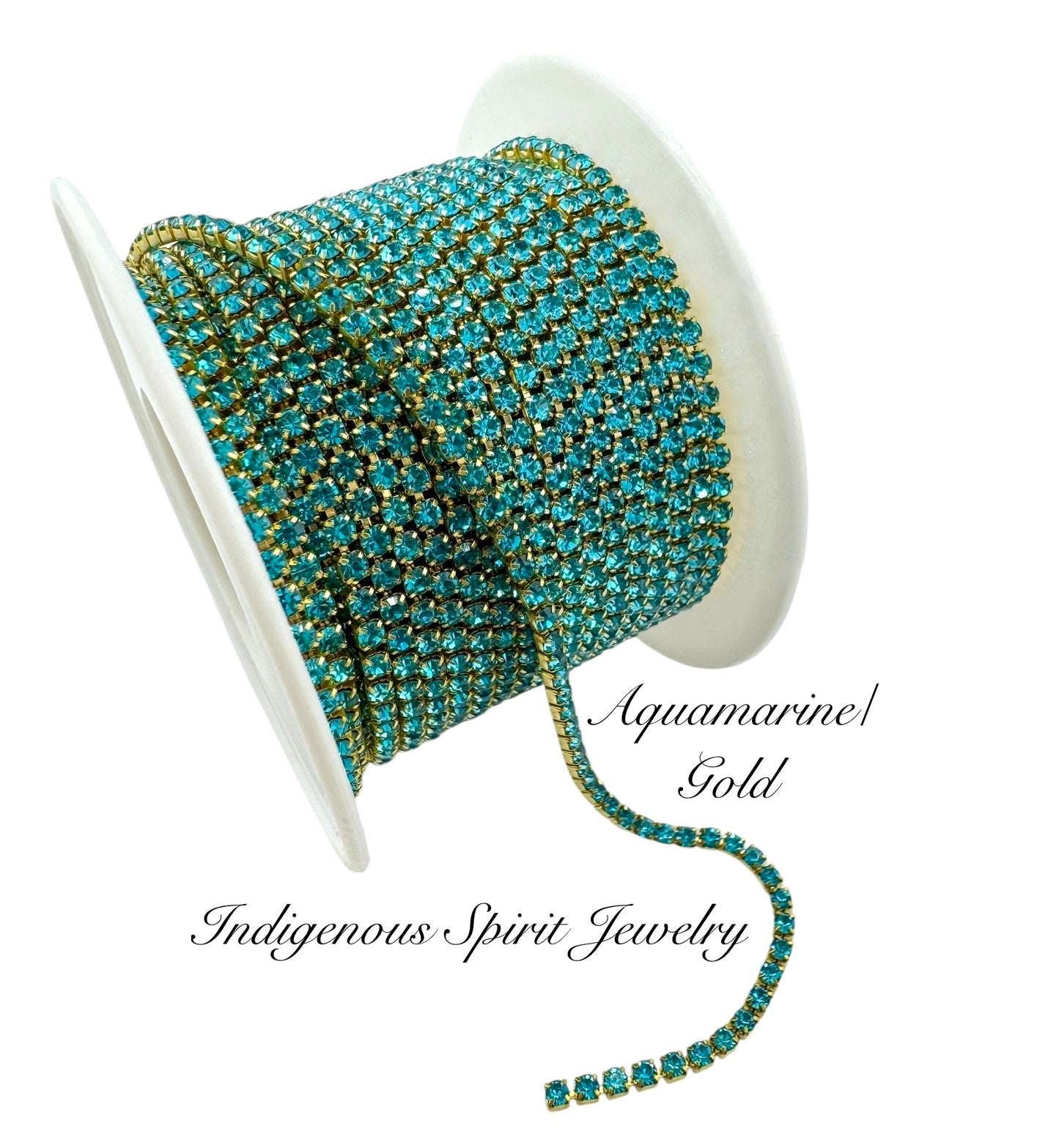 Aquamarine Gold Colour Plated