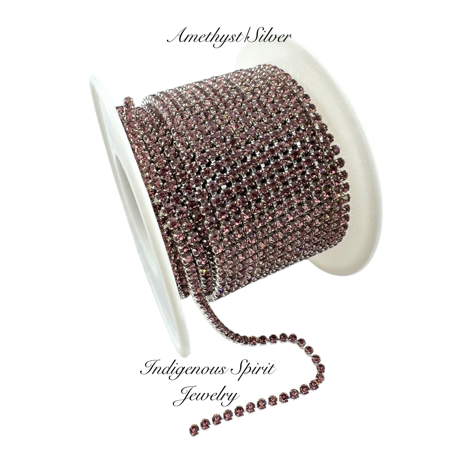 Amethyst Silver Colour Plated