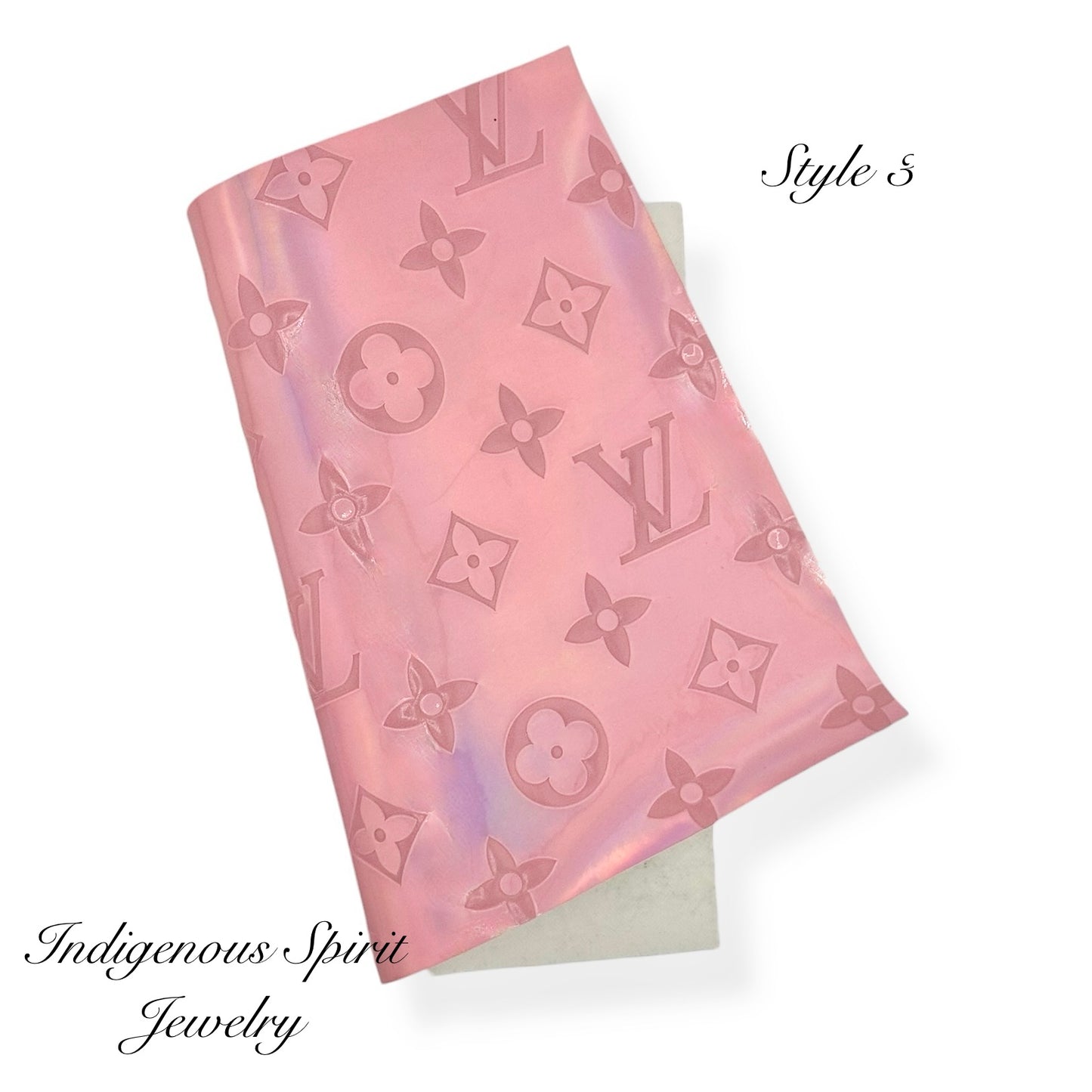 Style 3 - Pink & Love Inspired Fancy Letter Faux Leather Backing