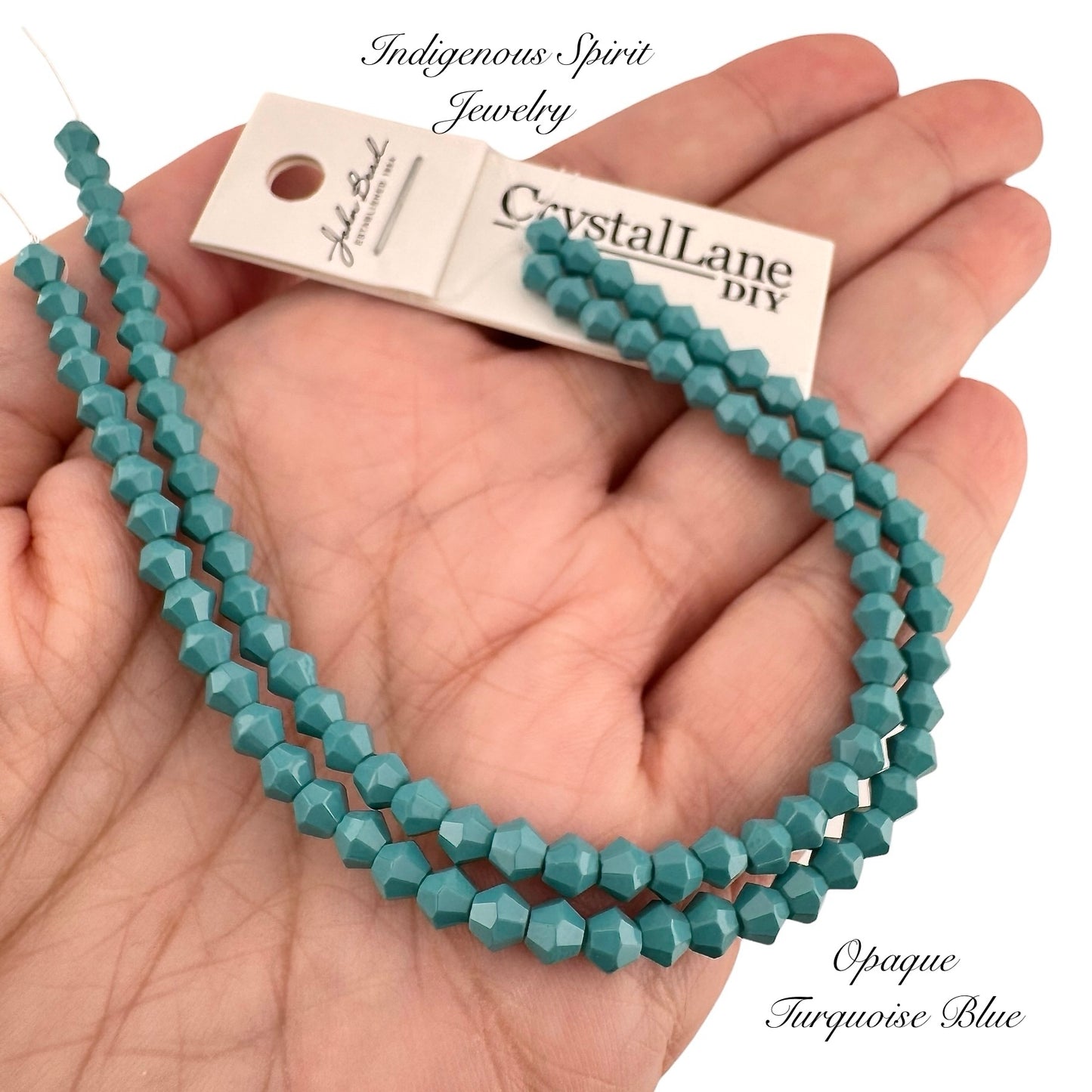 4mm Opaque Turquoise Blue - Crystal Lane