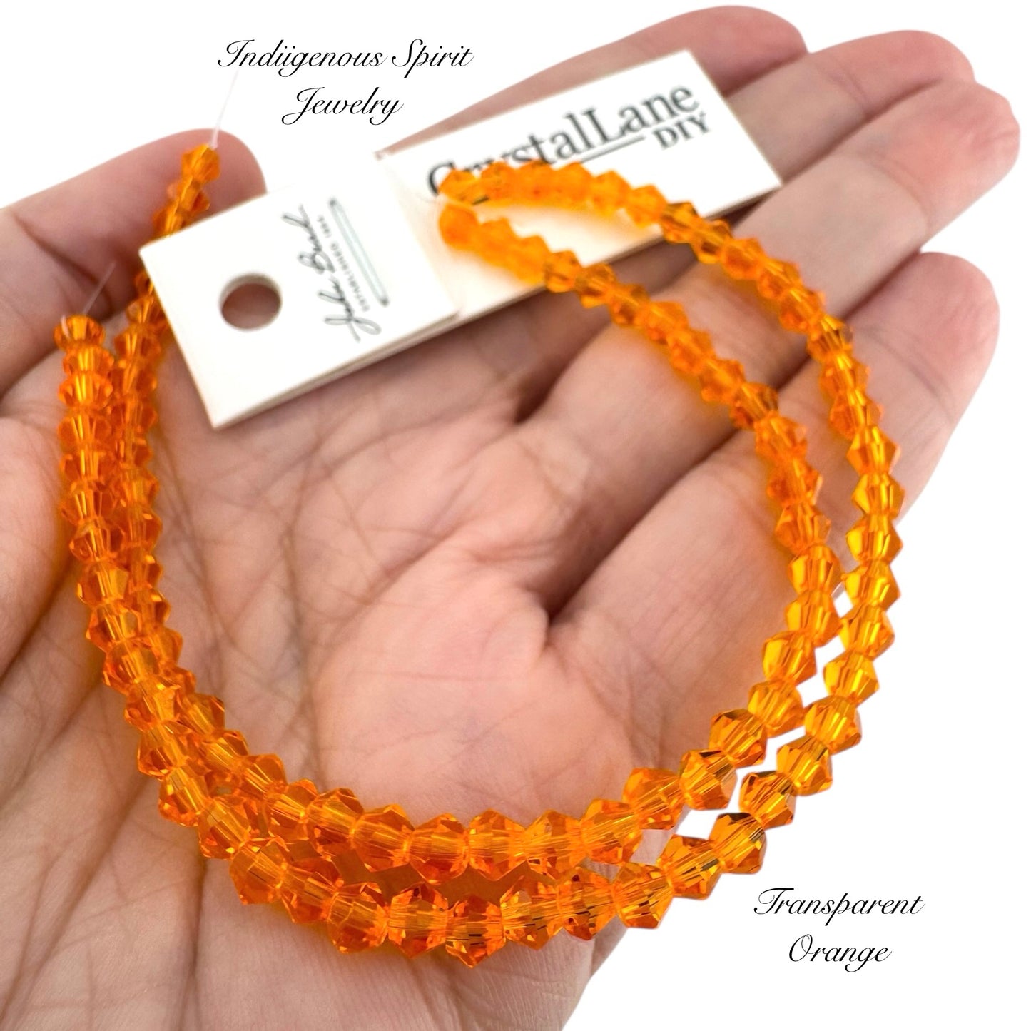 4mm Transparent Orange - Crystal Lane