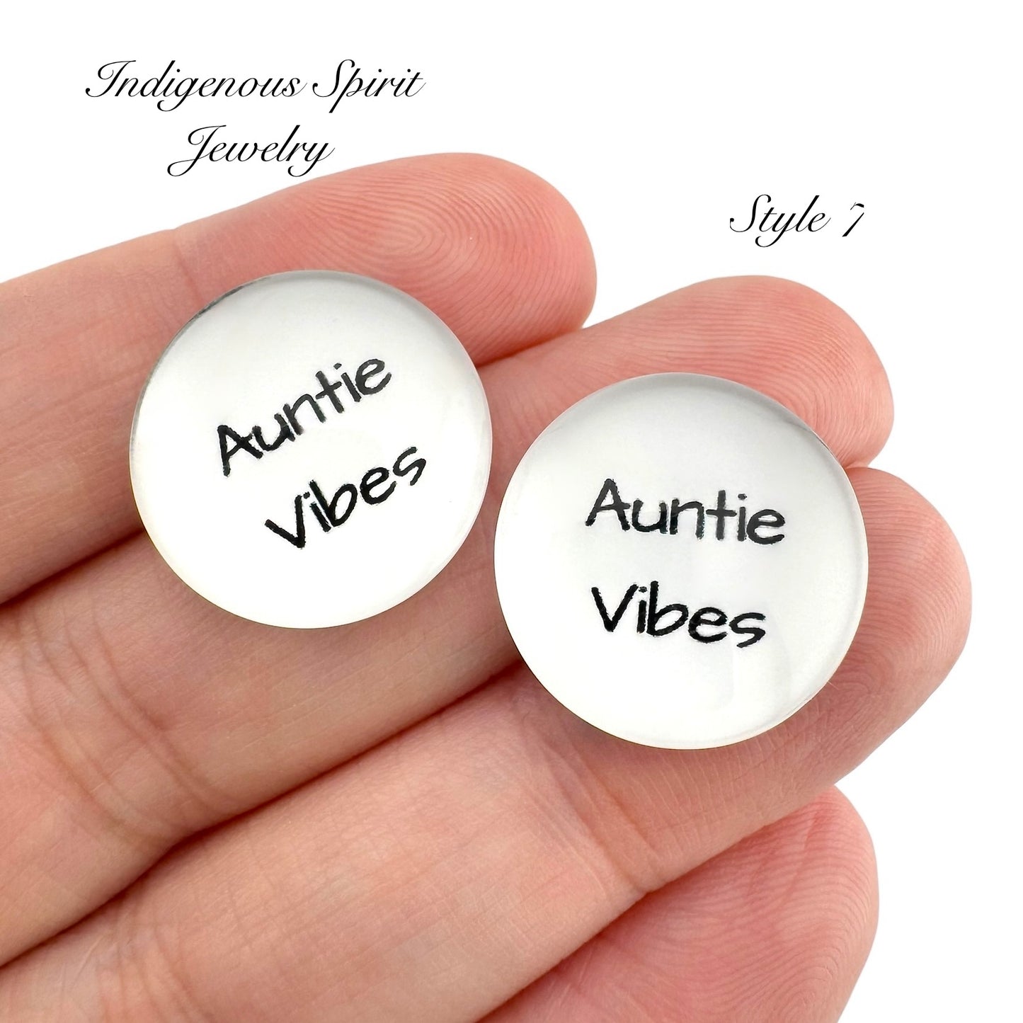 18mm Indigenous Sayings Glass Cabochons