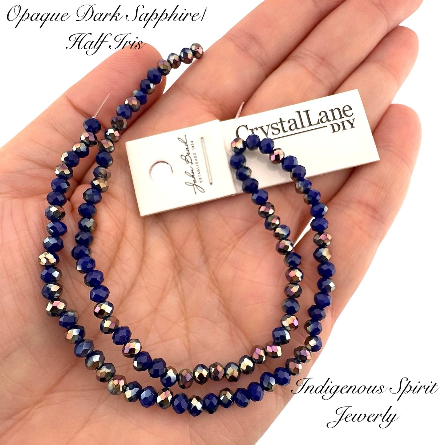 Opaque Dark Sapphire/Half Iris - Crystal Lane (3mm x 4mm)