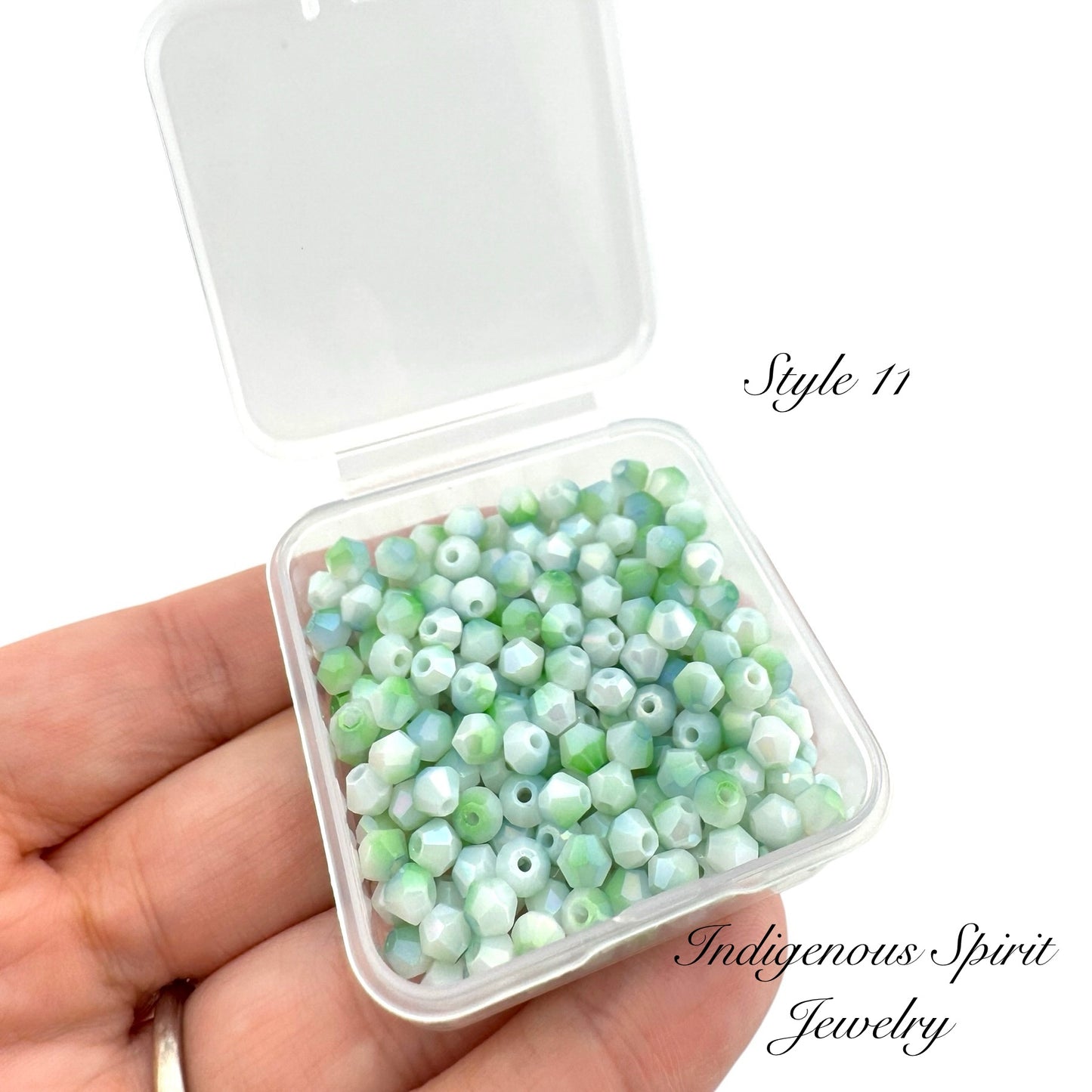 4mm Multi-colour Glass Bicone Beads - 20g box (11 colours!)