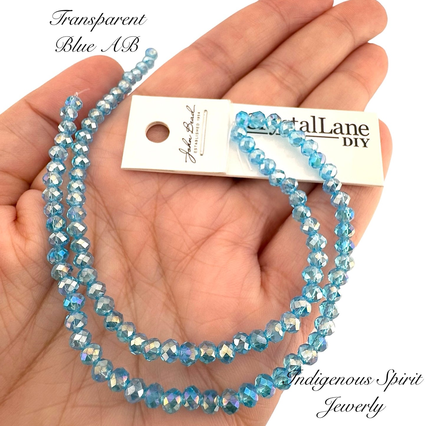 Transparent Blue AB - Crystal Lane (3mm x 4mm)