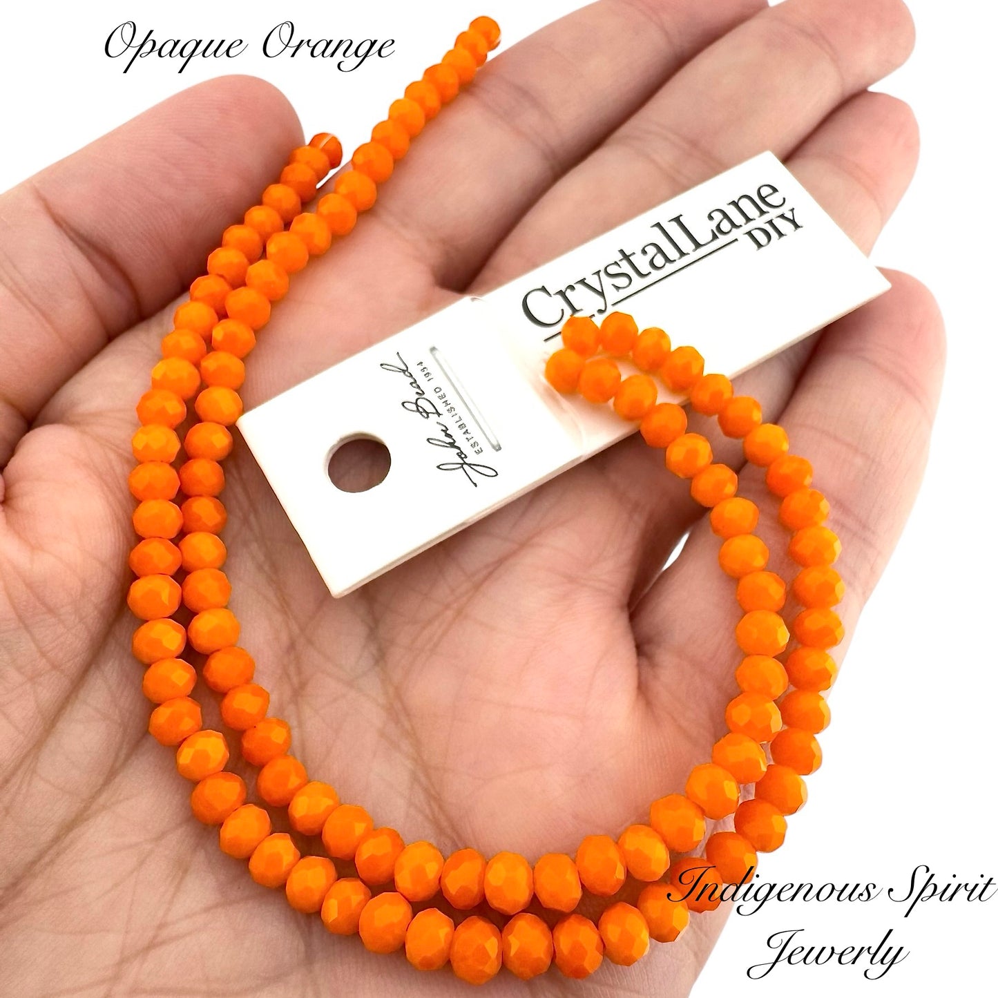 Opaque Orange - Crystal Lane (3mm x 4mm)