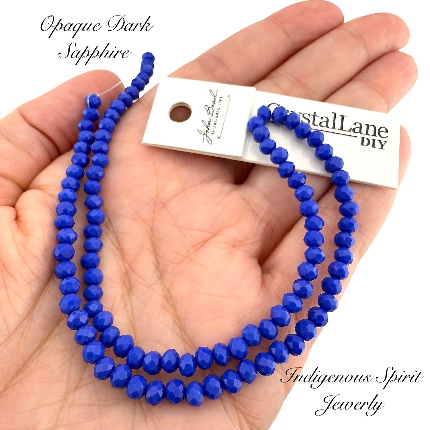 Opaque Dark Sapphire - Crystal Lane (3mm x 4mm)