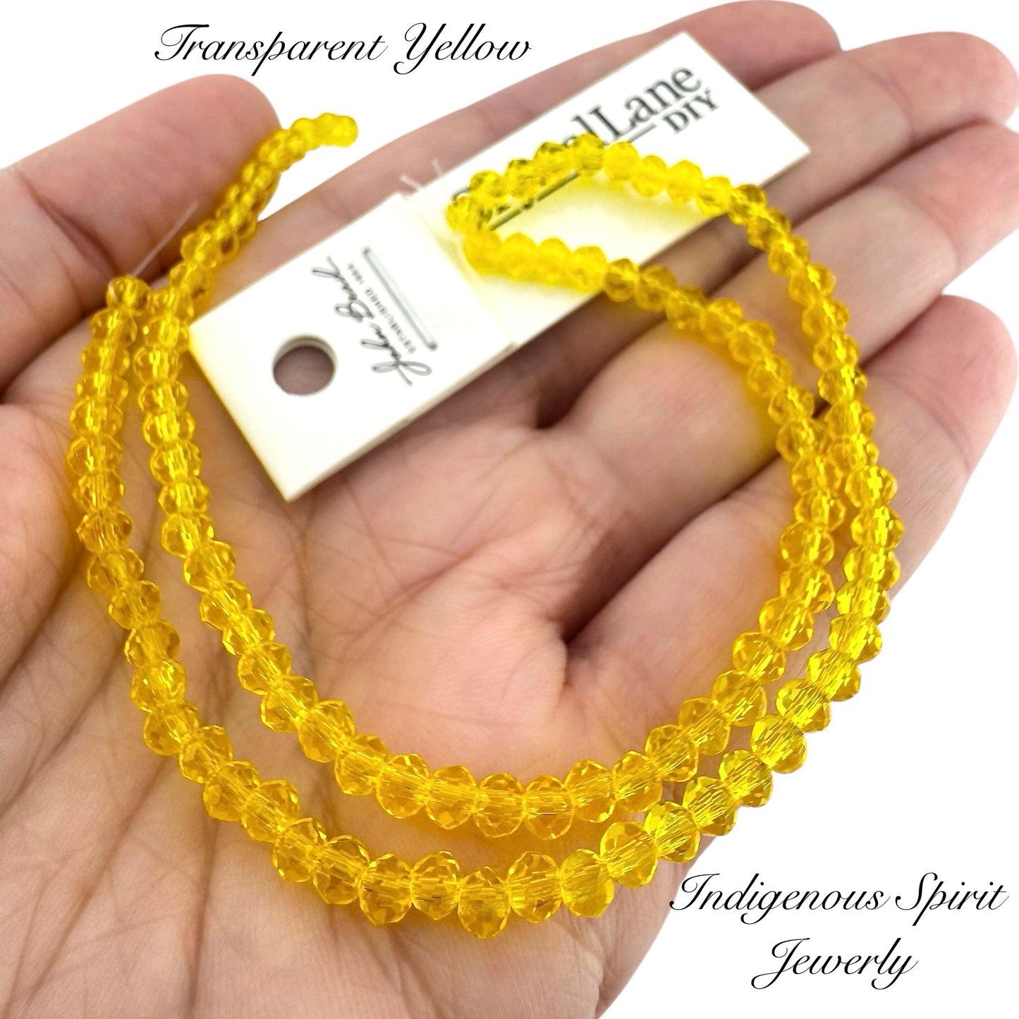 Transparent Yellow - Crystal Lane (3mm x 4mm)