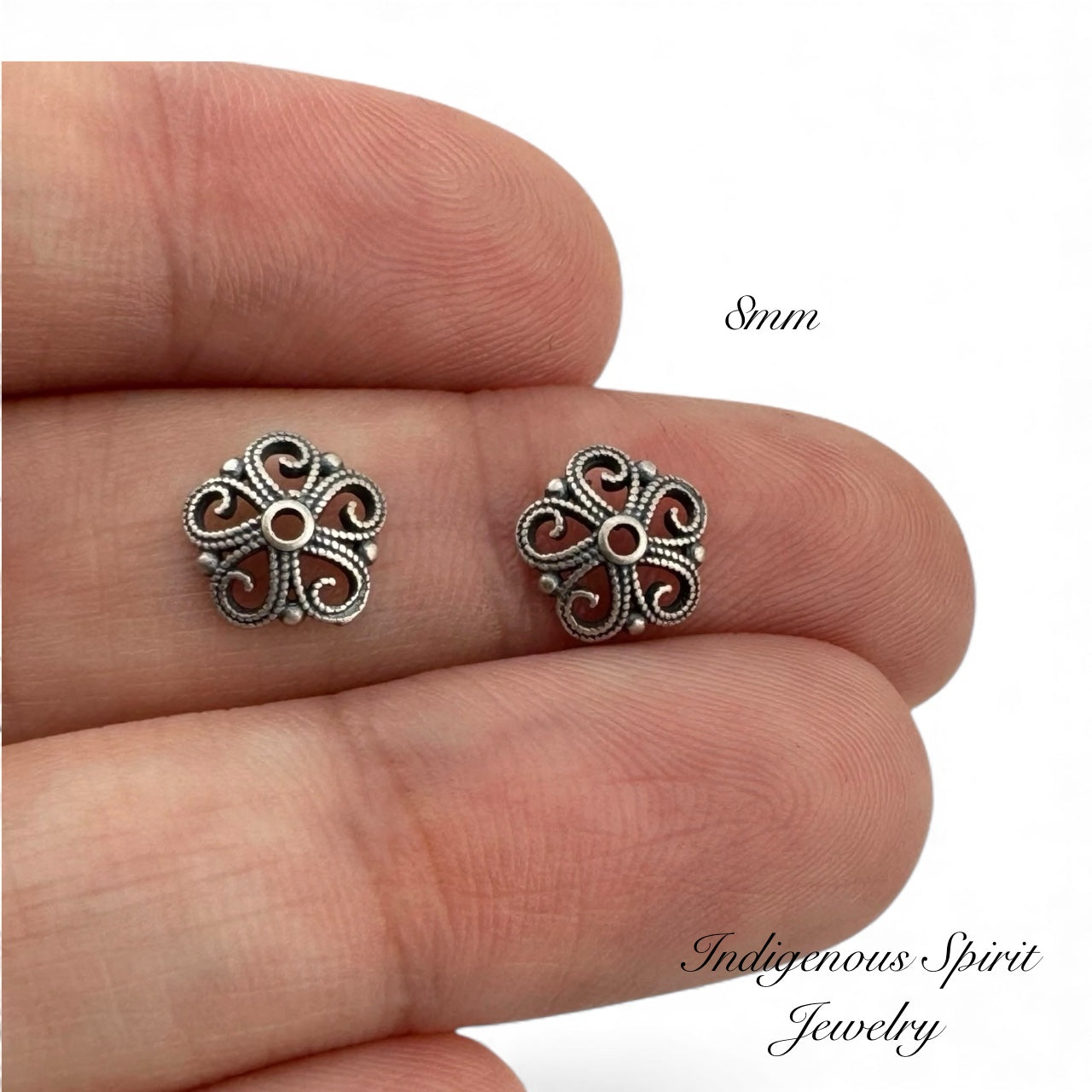 925 Sterling Silver Bead End Caps