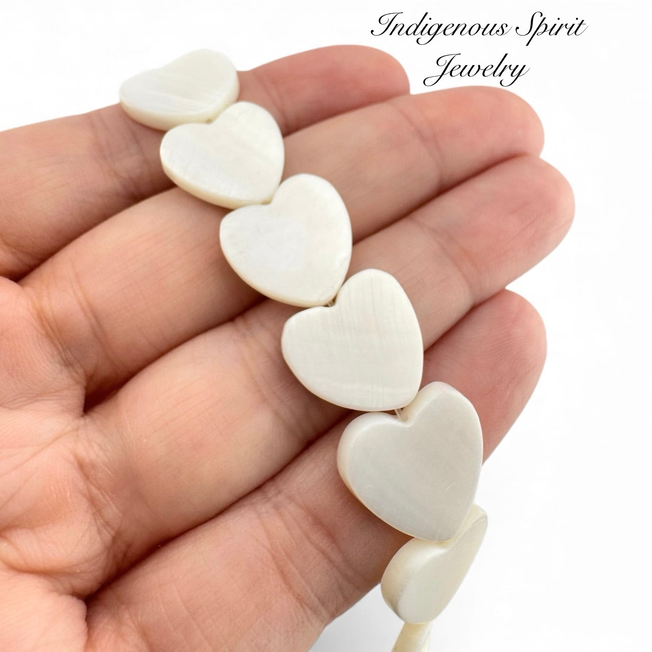 Mother Of Pearl Shell Hearts (15mm)